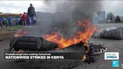 Nationwide protests erupt in Kenya over soaring fuel prices