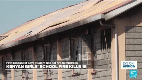 Fire rips through a dormitory at a girls' school in Kenya