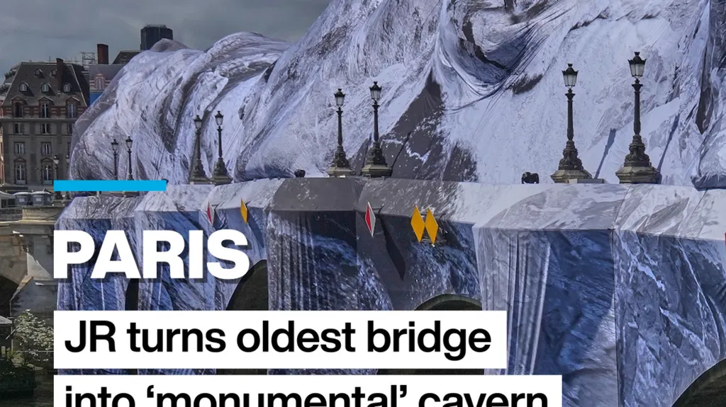 Paris: JR turns oldest bridge into 'monumental' cavern