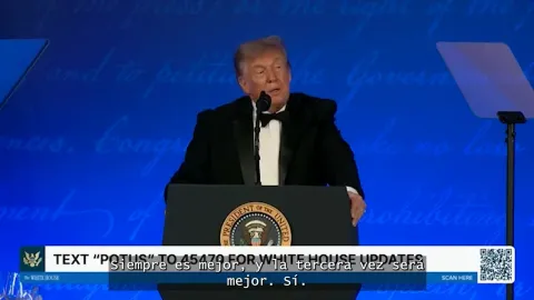 Trump reivindica libertad de expresión durante la celebración de la Cena de Corresponsales
