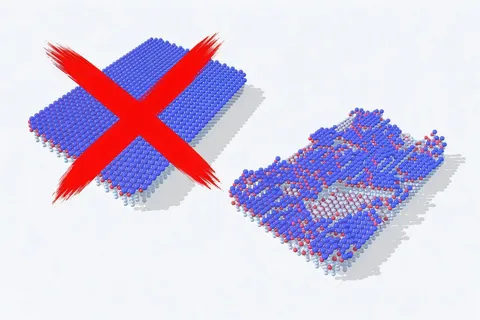 Aluminum oxide's irregular atomic surface explains its low reactivity