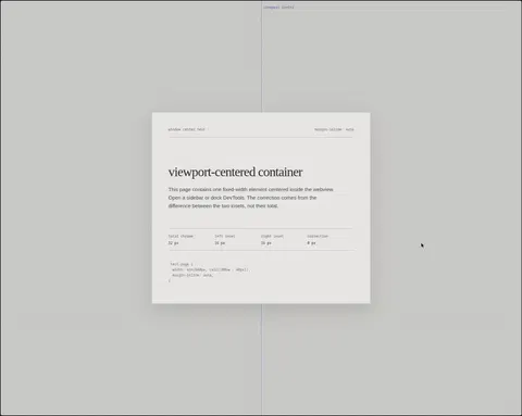 We finally learned to center a div, then browsers added sidebars