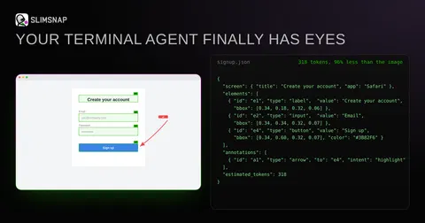 Show HN: SlimSnap – mark a screenshot element, get JSON for your coding agent