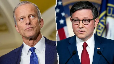GOP rift grows as Thune hits brakes on Trump's election bill to avert shutdown