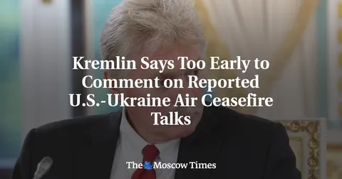 Kremlin Says Too Early To Comment on Reported U.S.-Ukraine Air Ceasefire Talks