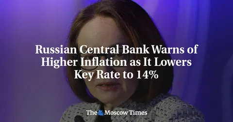 Russian Central Bank Lowers Key Rate From 14.25% to 14%