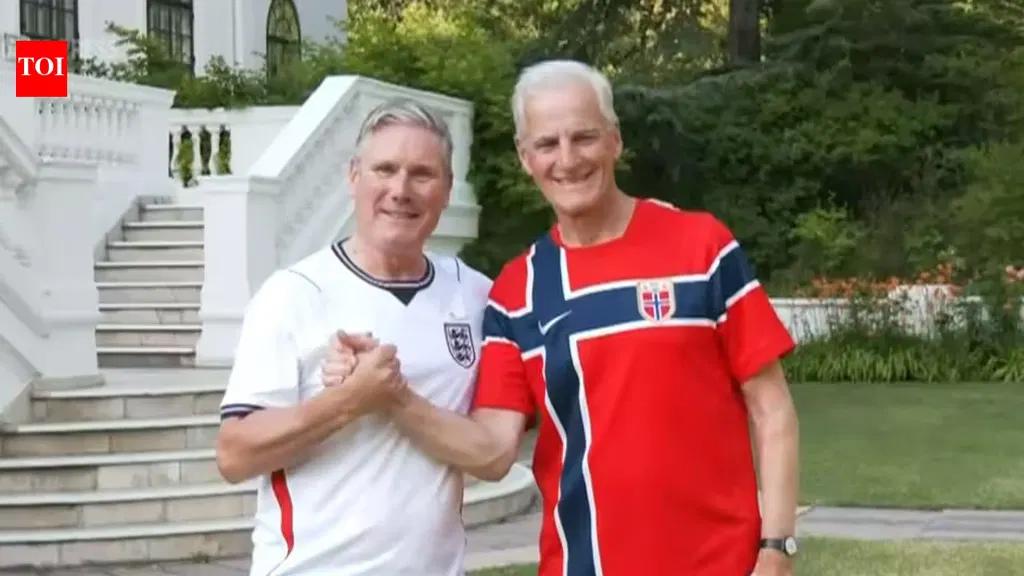 Watch: Starmer, Støre swap playful WC jibes before England-Norway last 8 clash