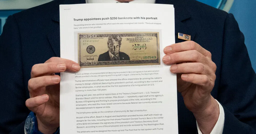 Treasury Prepares to Make Trump the Face of a New $250 Bill