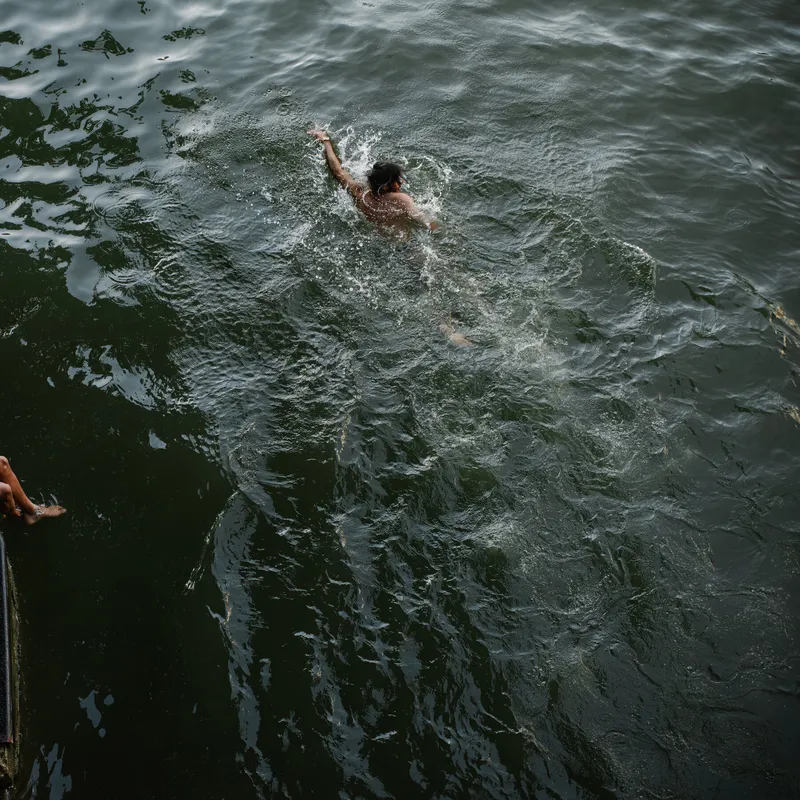 To Escape the Heat, Parisians Jump into an Old Industrial Canal