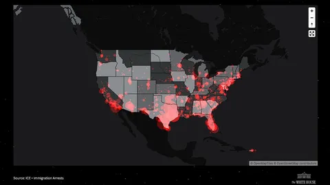 White House Maps Immigration Arrests on a Site Themed as an Alien Invasion