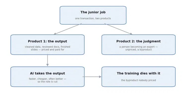 Experience Necessary. The Irony of Building a Skilled Team in the Age of AI