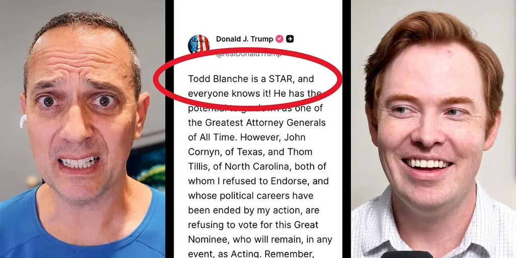 John Cornyn and Thom Tillis Defy Trump on Todd Blanche Confirmation