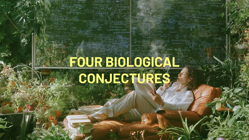 Four Biological Conjectures: Strange and Marvelous Challenges for Biological AI