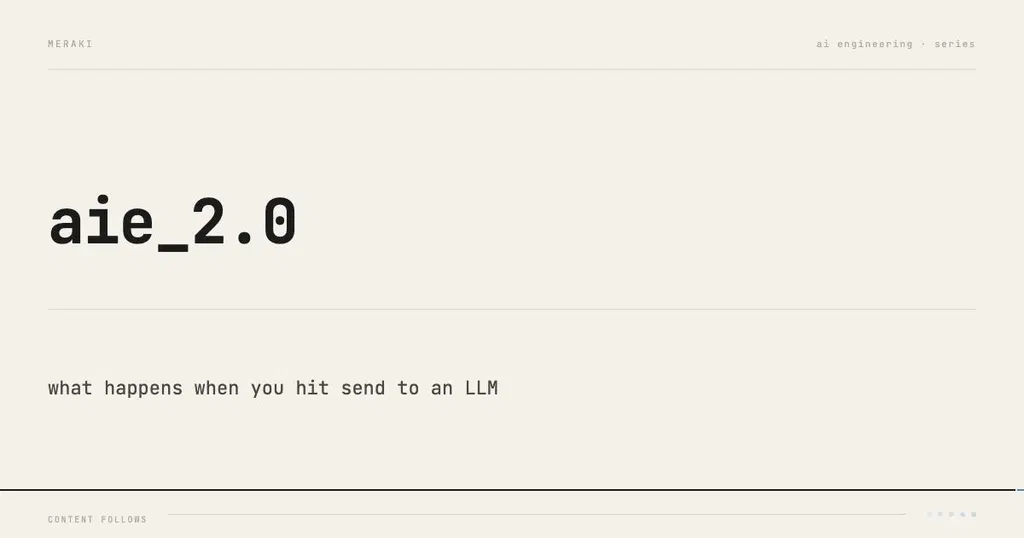 What happens when you send a message to an LLM (the API call explained)