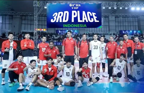 Hasil SEA V Cup 2026:Timnas Voli Putra Indonesia Libas Kamboja 3-1, Raih Perunggu dan Naik ke Ranking 44 Dunia