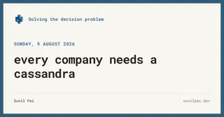 Every Company Needs a Cassandra