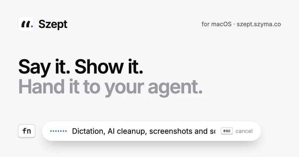 Show HN: Szept – talk to your AI agents and show them your screen (macOS)