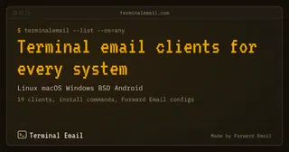 Terminal Email: terminal email clients for every system