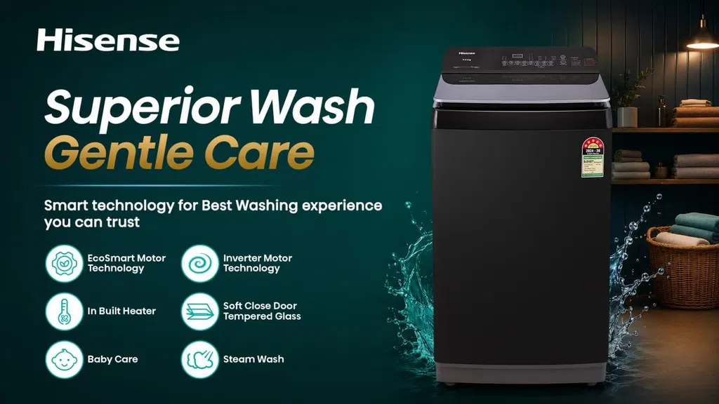 Hisense India Enters the Laundry Category With the Launch of the Washing Machine Range
