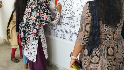 Art against drugs in city colleges