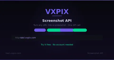 Show HN: Vxpix – $50 Lifetime Screenshot API (No Subscriptions)
