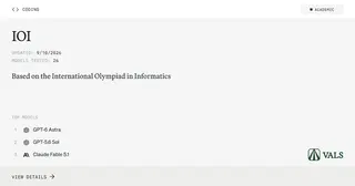Vals.ai Benchmark – International Olympiad in Informatics