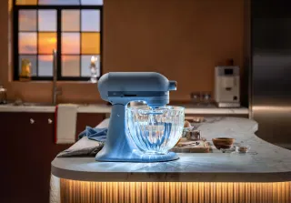 KitchenAid’s New Design Series Mixer Features a Glass Bowl That Illuminates