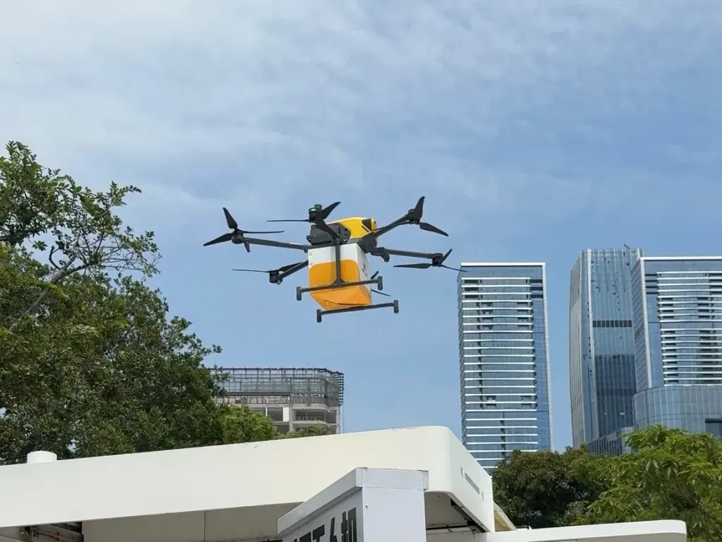 A Drone Delivered Iced Matcha to Me on a Hot Day in a Park