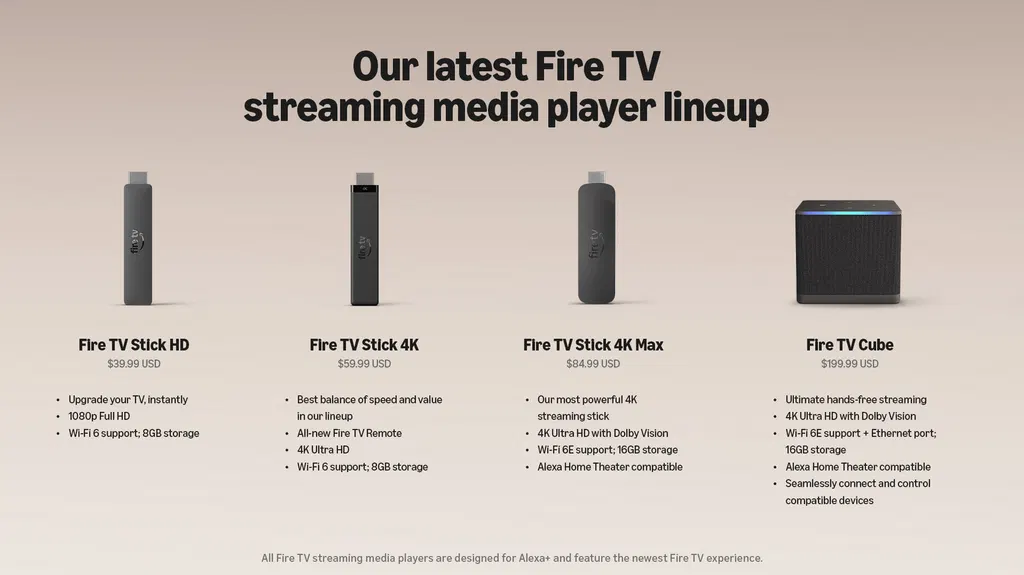 Amazon simplifies its Fire TV streaming device lineup