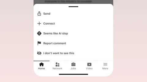 LinkedIn is testing a 'seems like AI slop' reporting tool