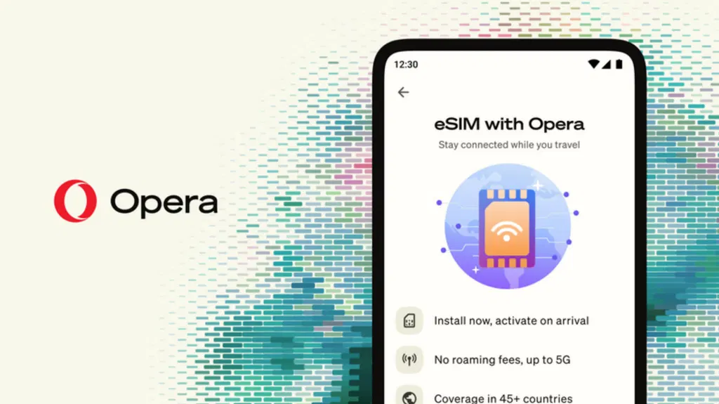 Opera for Android now comes with a free eSIM and 3GB of data