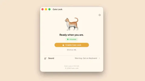 This new Mac app locks the keyboard to prevent chaos when your cat tramples all over it