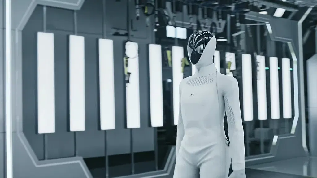 XPENG's Iron humanoid robot walked out immediately after being assembled