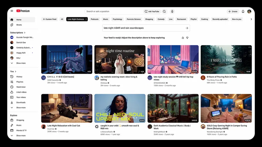 YouTube will soon let you generate custom feeds and use GIFs in comments