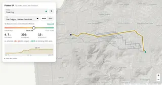 Find the flattest route between any two points in SF
