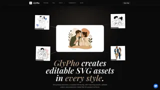 Show HN: GlyPho – Generate editable SVGs from simple AI prompts