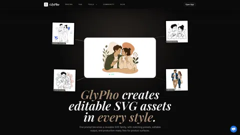 Show HN: GlyPho – Generate editable SVGs from simple AI prompts