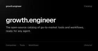 Growth.engineer – Vetted, open-source growth workflows for AI agents