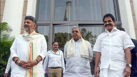 With Siddaramaiah and DKS by side, KC Venugopal denies Karnataka CM change buzz