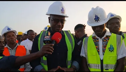 North East Regional Minister inspects development projects, warns conflict-prone communities