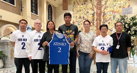 Ateneo de Davao renames court after Rene Baterbonia, retires his jersey