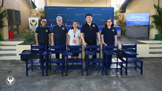 Bangko Sentral recycles old peso bills into armchairs for this Davao City classroom