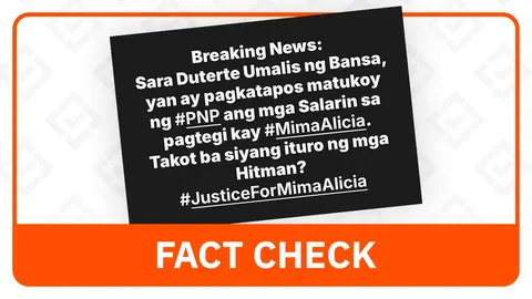 FACT CHECK: VP Sara did not flee PH due to death of Caloocan vlogger