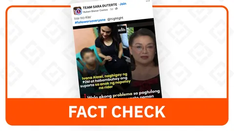 FACT CHECK: Claire Castro quote on Ivana Alawi helping slain driver’s family is fake