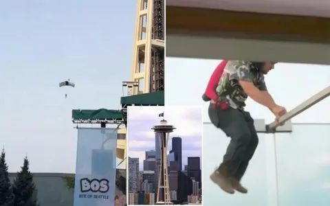 Daredevil BASE Jumpers Trigger Space Needle Panic With a Brazen Illegal Leap [WATCH]