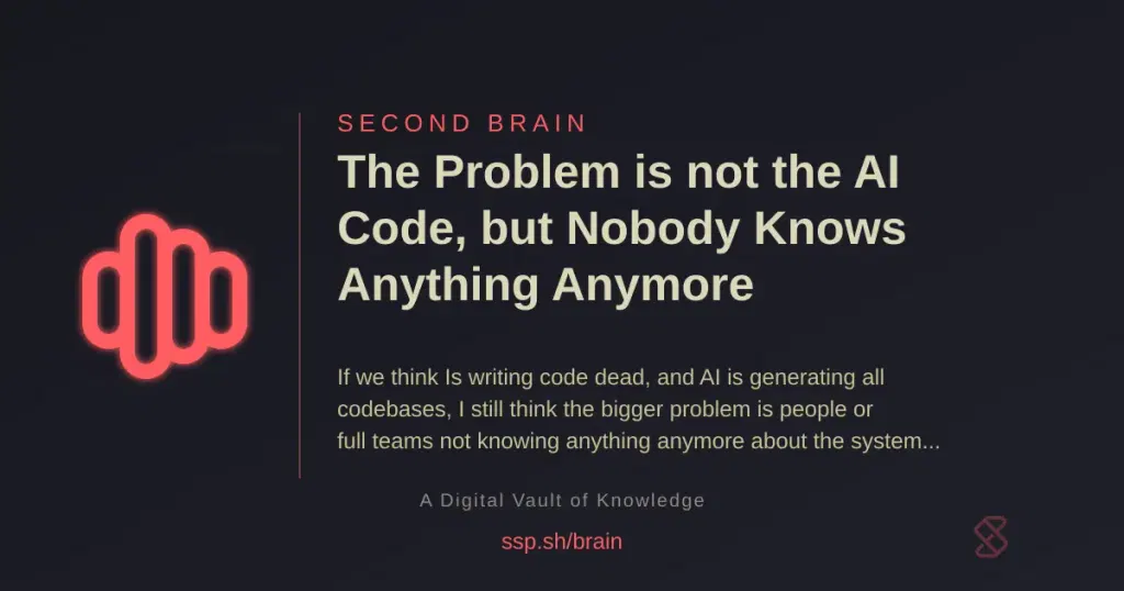 The problem is not AI code, but not knowing about system architecture or intent