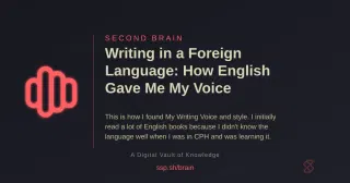 Writing in a Foreign Language: How a English Gave Me My Voice
