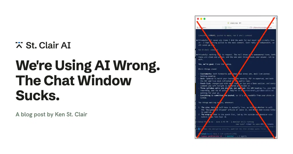 We're Using AI Wrong. The Chat Window Sucks