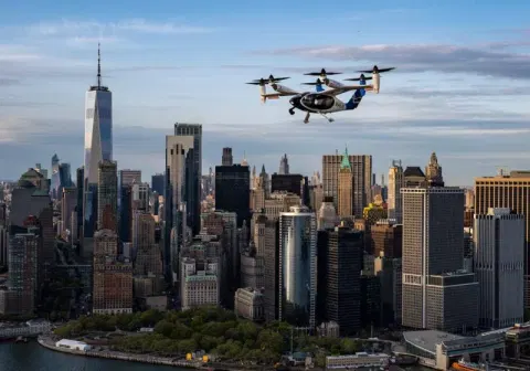An electric air taxi just flew from JFK to Manhattan in under 10 minutes