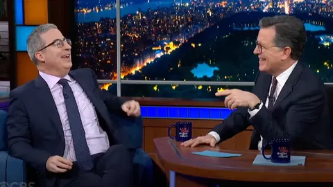 John Oliver Encourages Everyone to Watch Stephen Colbert’s Final Week of ‘The Late Show’ | Video